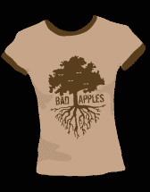 Bad Apples T shirt with Screen printed Tree